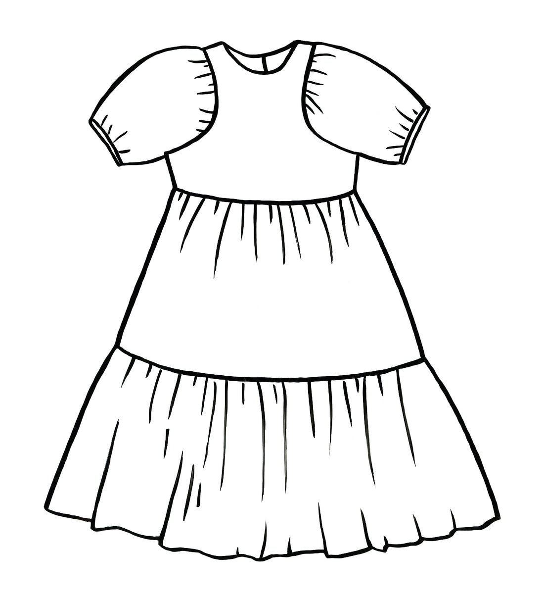 PDF střih Cloud Dress || Šaty