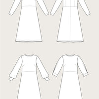 Papírový střih Multi Sleeve Midi Dress