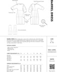 Papírový střih Barrel Dress
