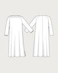 Papírový střih Square Neck Dress | Šaty