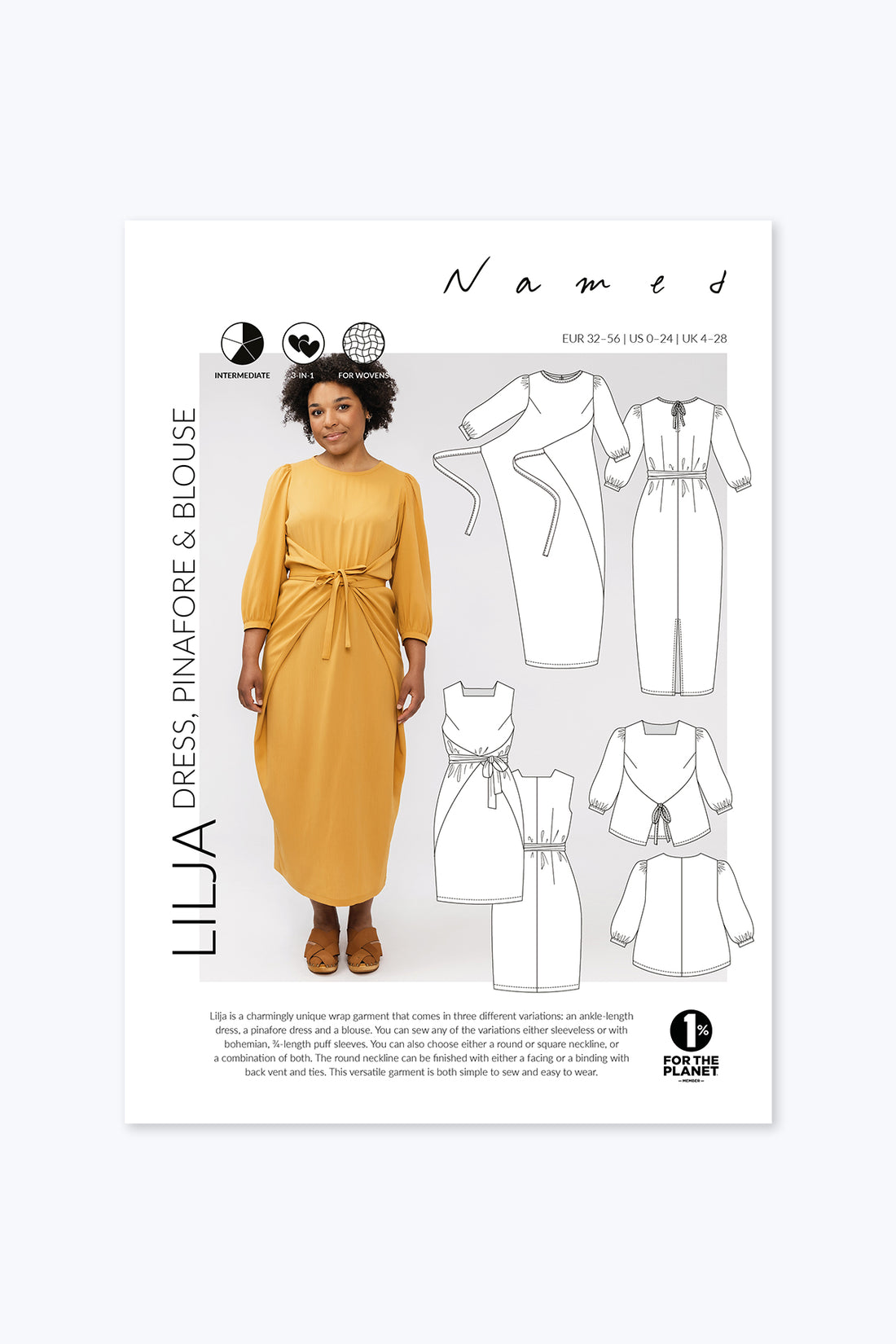 Papírový střih Lilja dress, pinafore & blouse