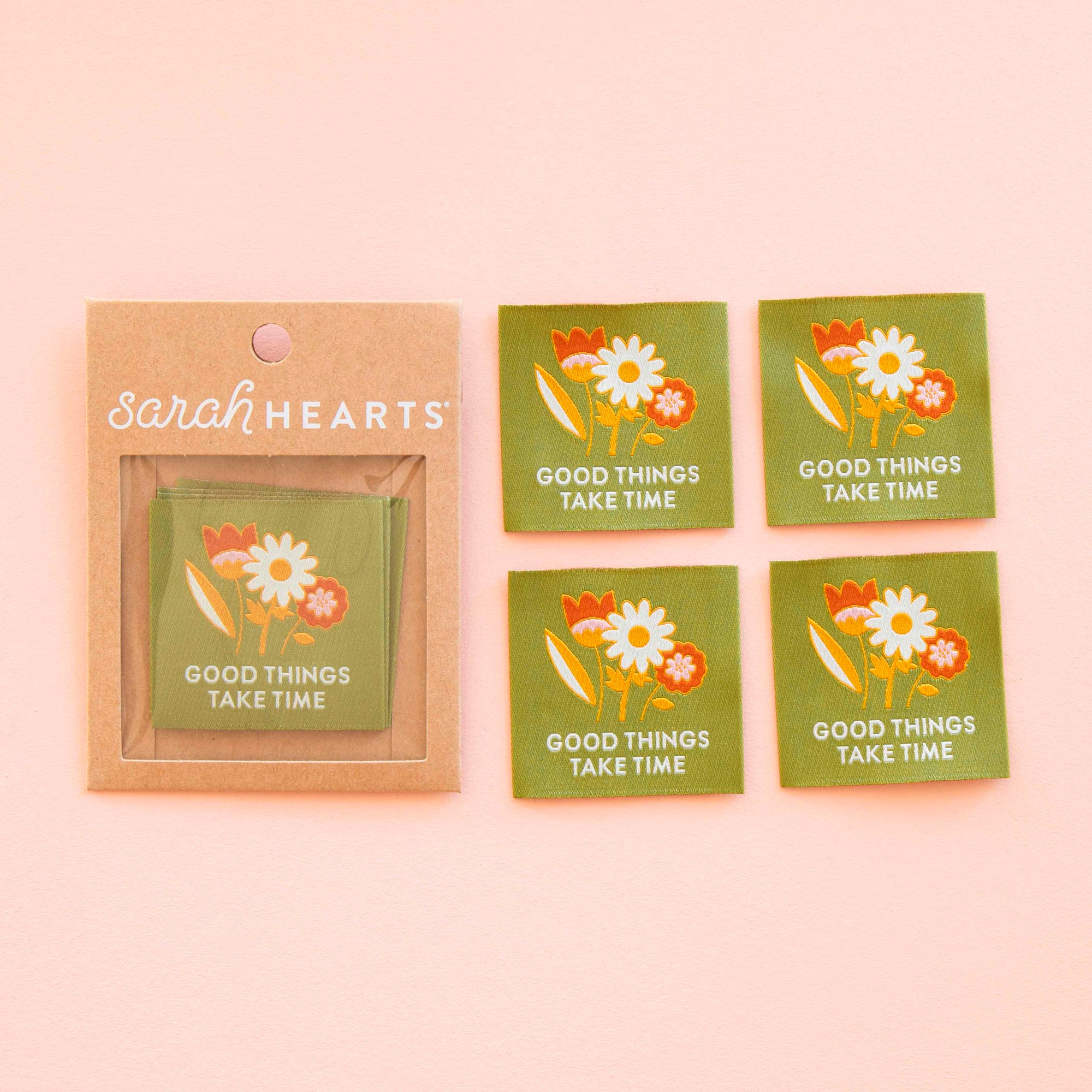Štítky na oblečení "Good Things Take Time" || Sarah Hearts