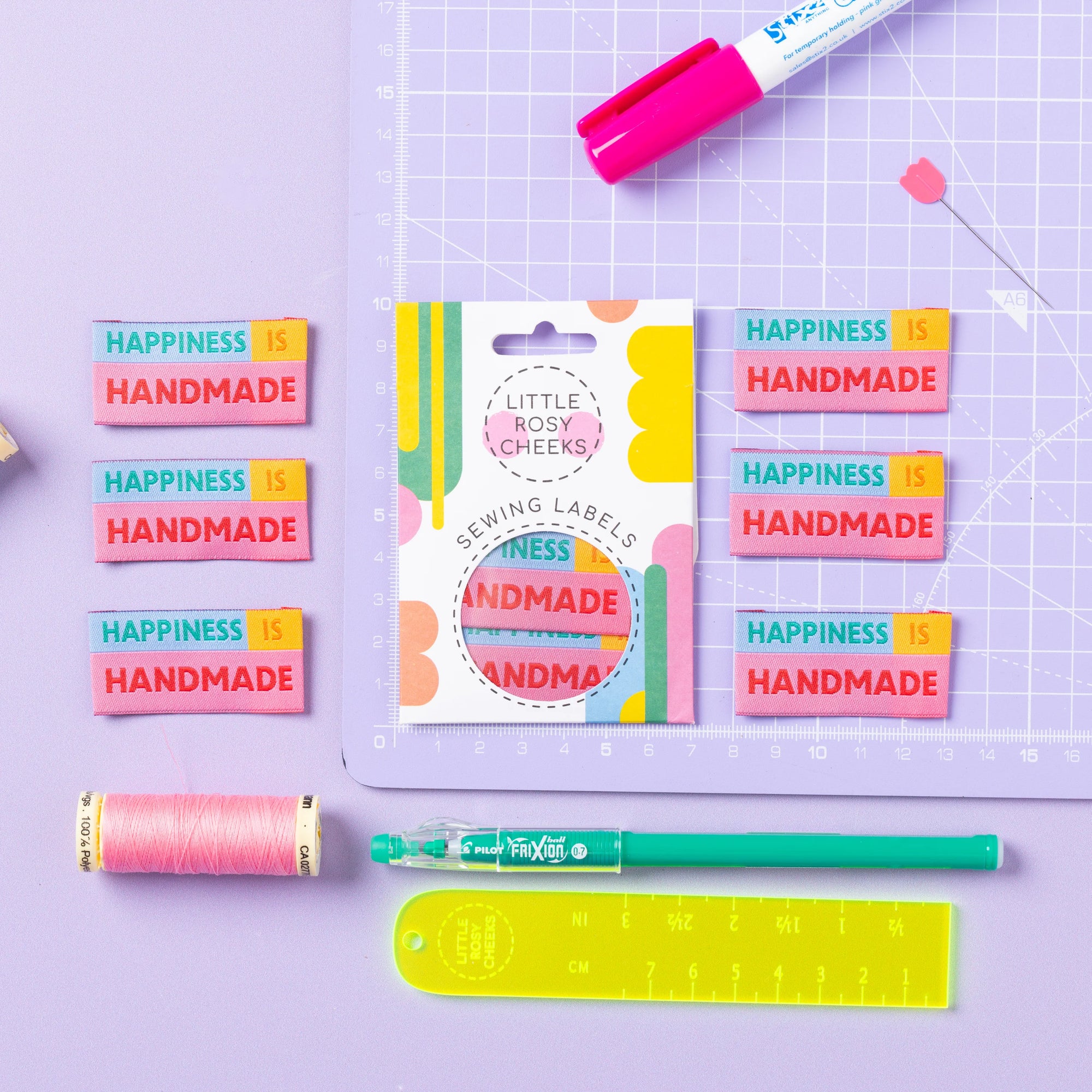 Little Rosy Cheeks "Happiness is handmade" | Štítky na oblečení