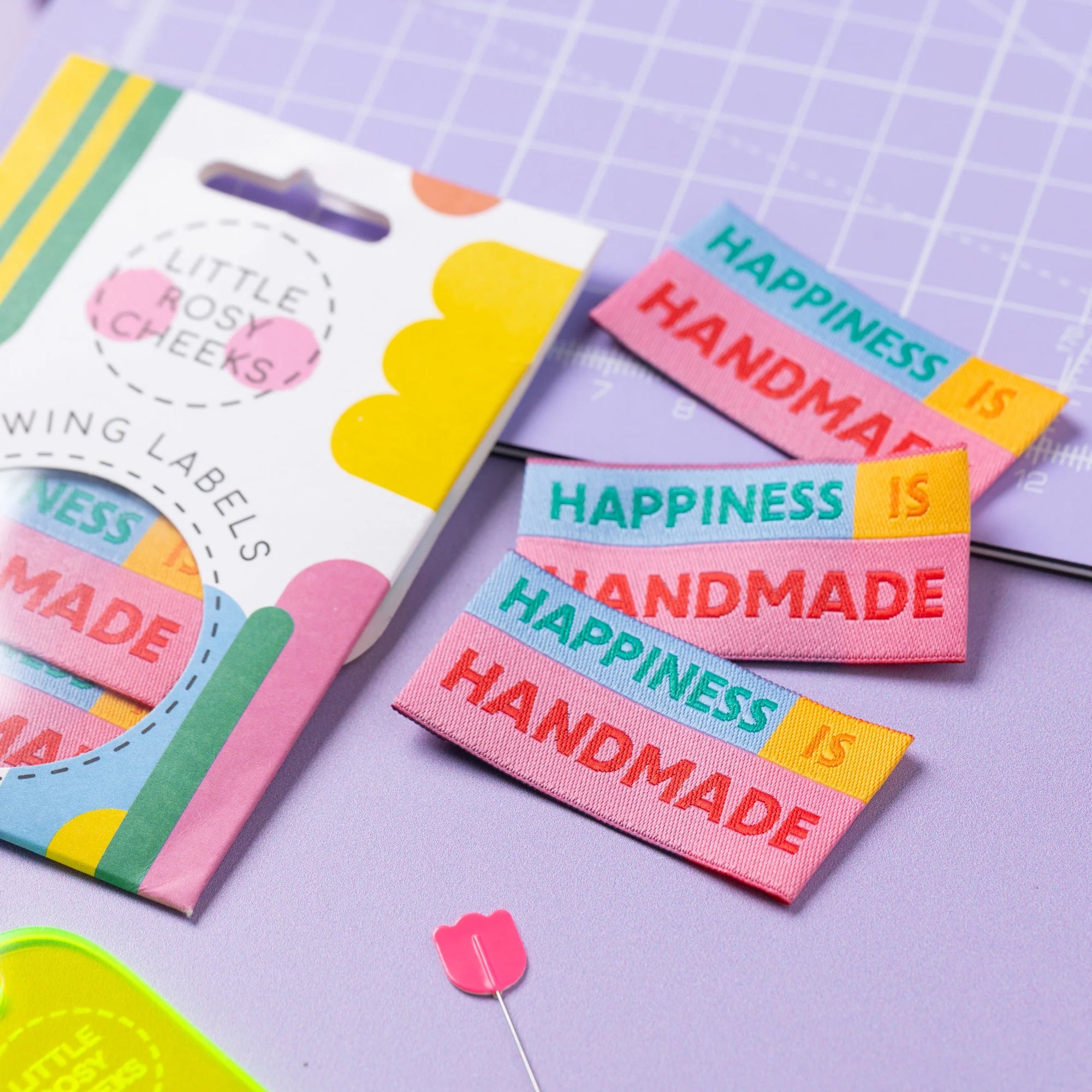 Little Rosy Cheeks "Happiness is handmade" | Štítky na oblečení