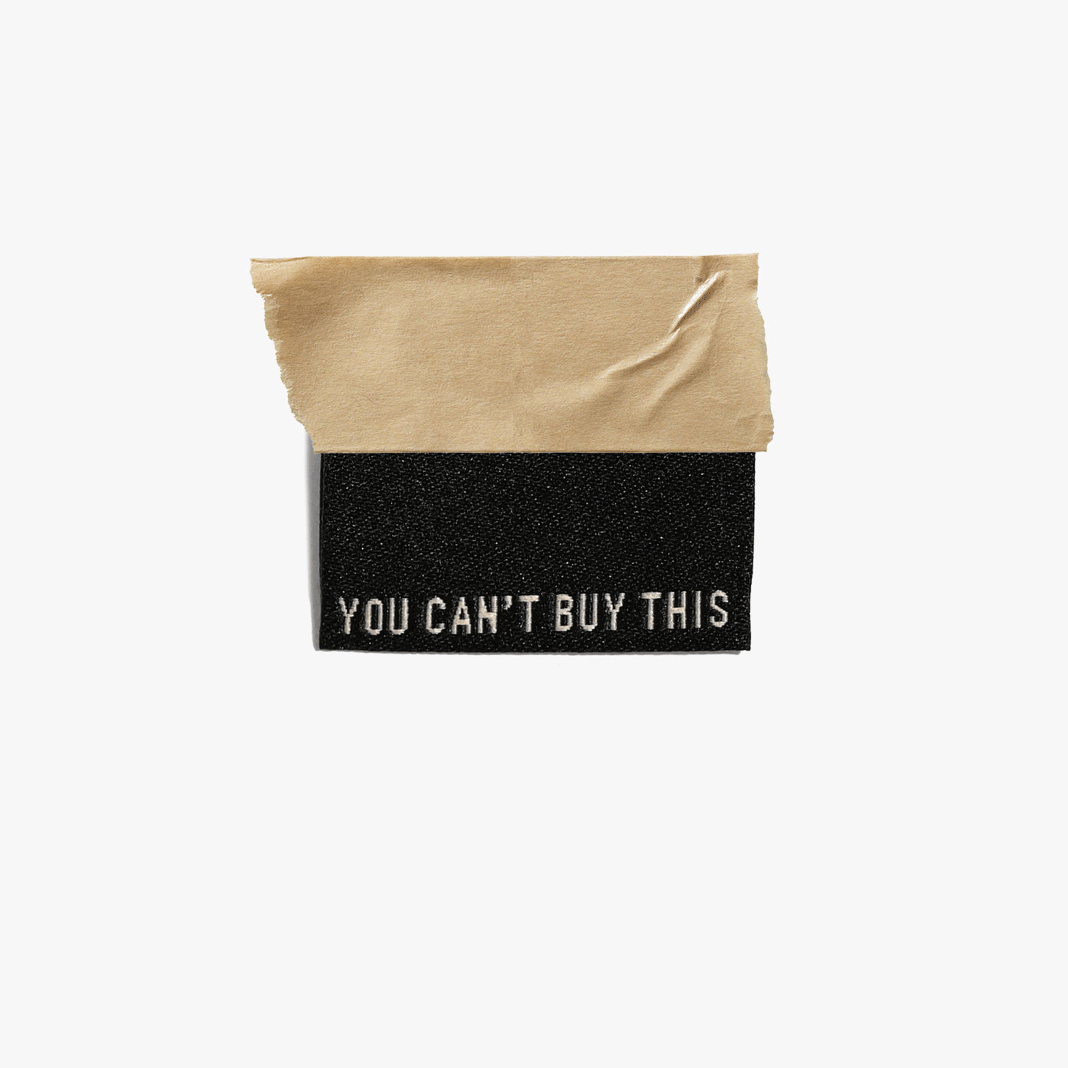 KATM štítky "You Can't Buy This" | Černé & krémové štítky