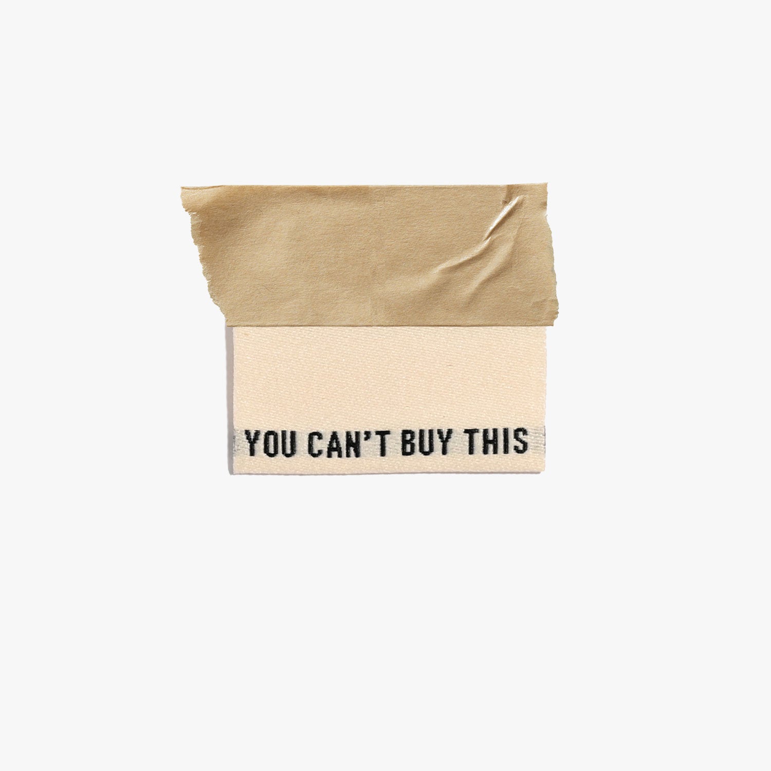 KATM štítky "You Can't Buy This" | Černé & krémové štítky