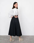 Papírový střih V-Neck Cuff Top