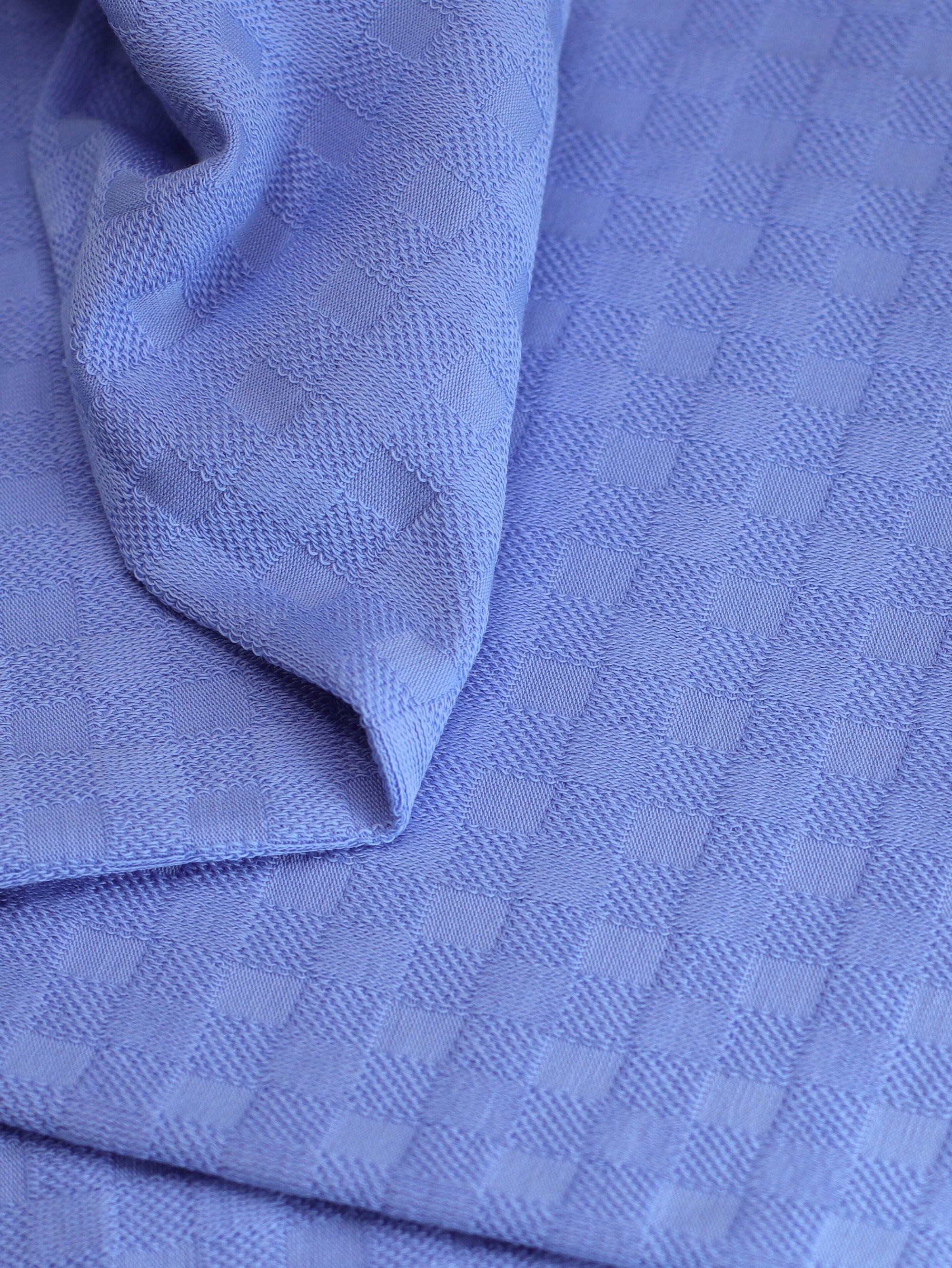 Organic Chess Knit: Sky Haze || Bavlněný úplet