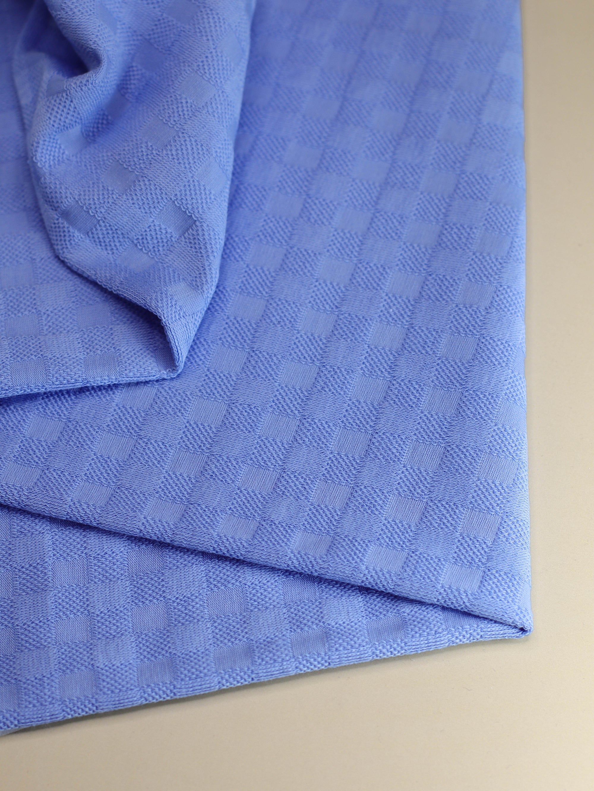 Organic Chess Knit: Sky Haze || Bavlněný úplet