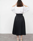 Papírový střih Elastic Waist Maxi Skirt