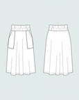 Papírový střih Elastic Waist Maxi Skirt