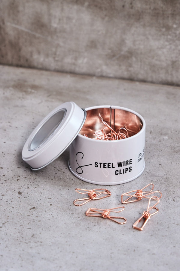 Kovové klipy na látku S - Rosegold