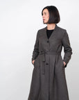 Papírový střih V-Neck Coat