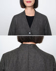 Papírový střih V-Neck Coat