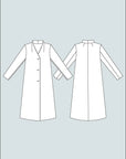 Papírový střih V-Neck Coat