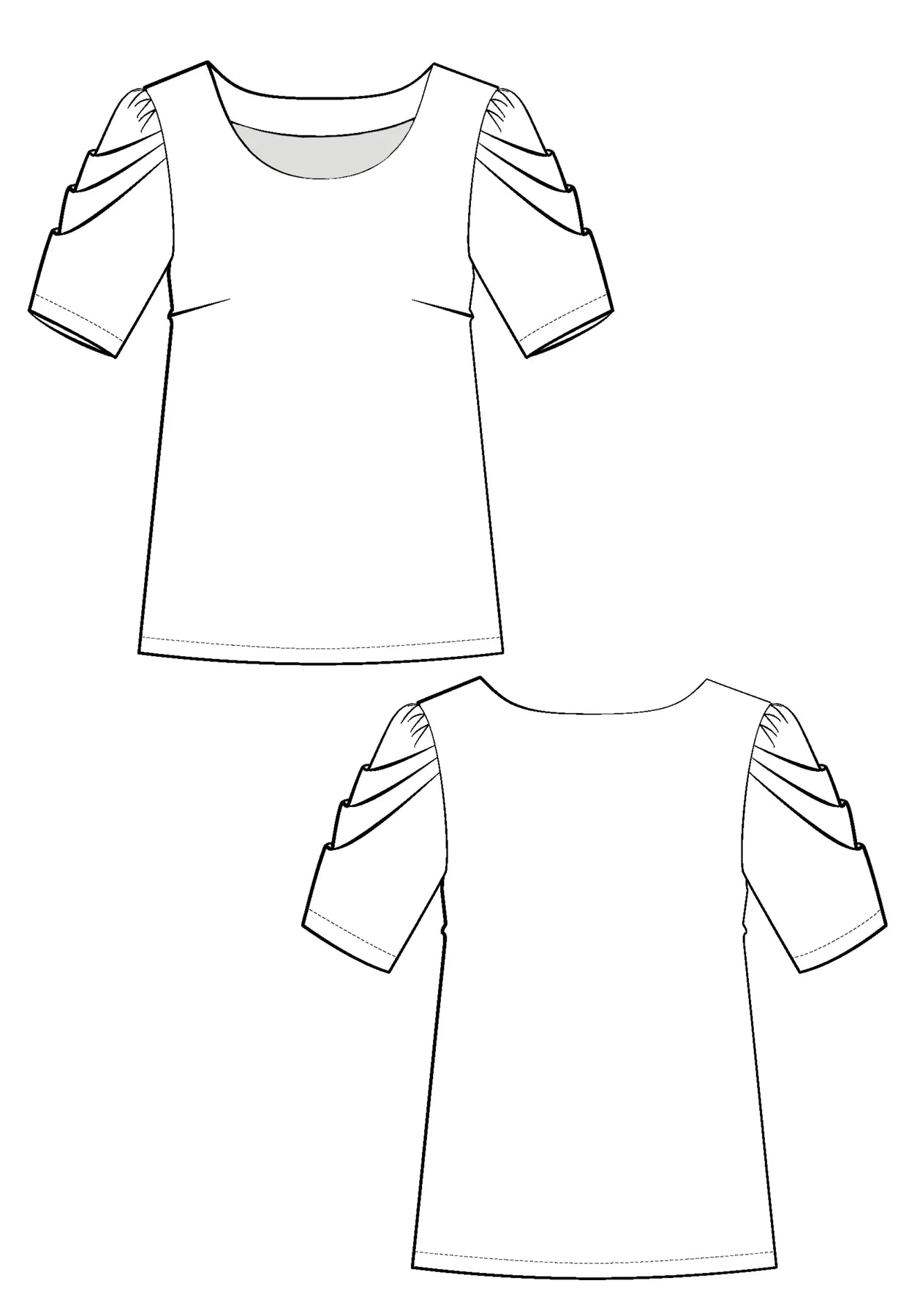 Papírový střih Doll Blouse || Halenka