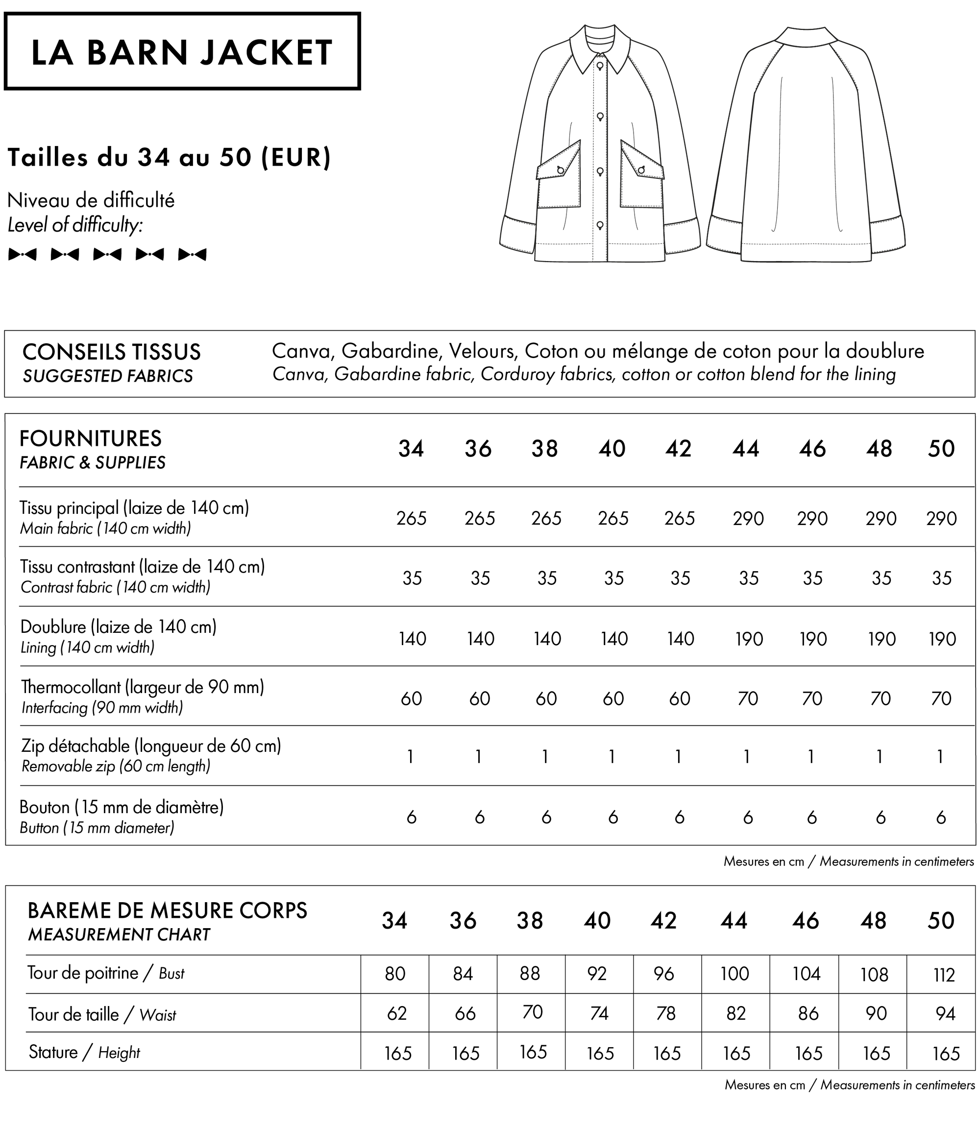 Papírový střih LA Barn Jacket  || Bunda