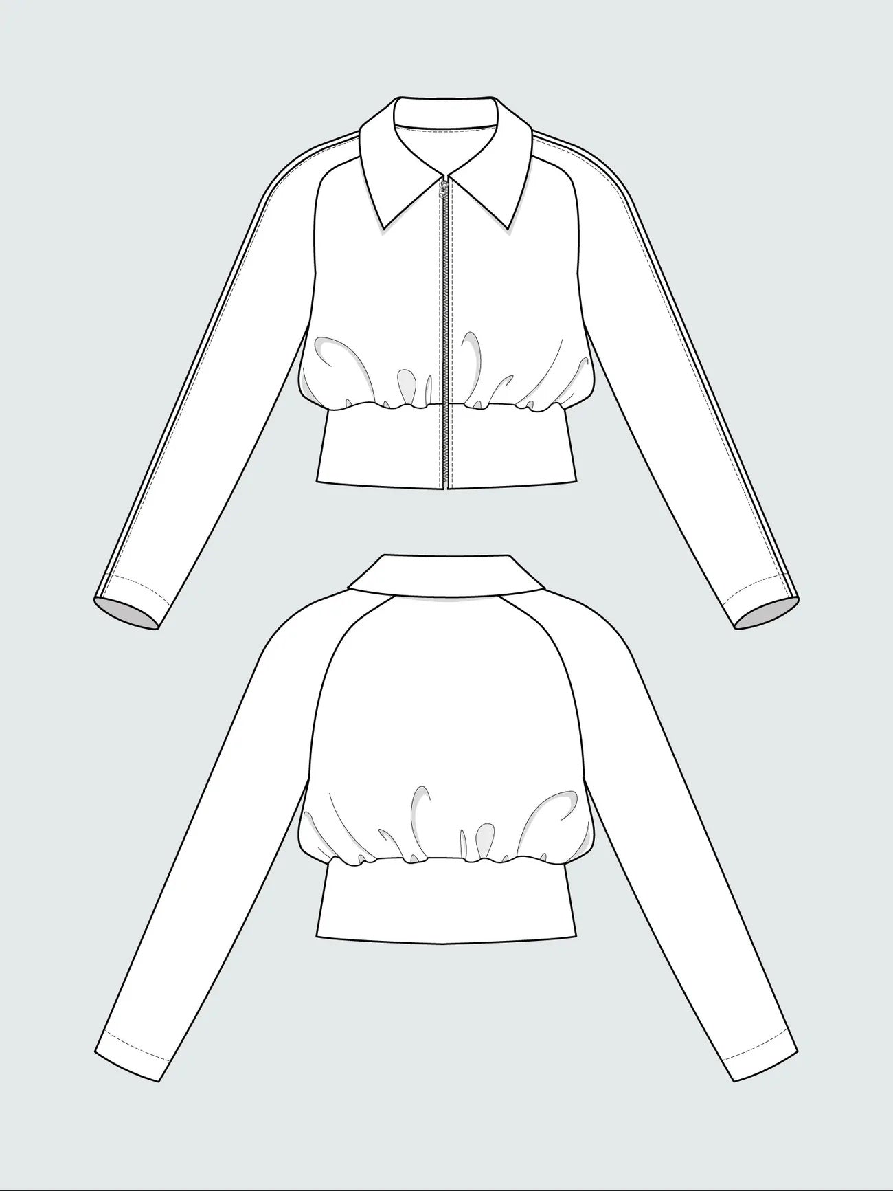 Papírový střih Cropped Jacket