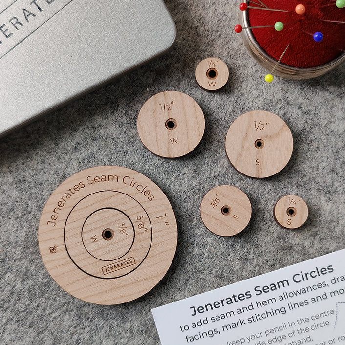 Seam circles | Pomůcka na rýsování přídavků na švy