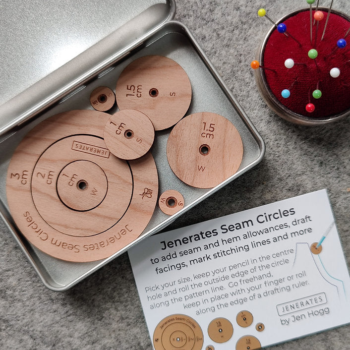 Seam circles | Pomůcka na rýsování přídavků na švy