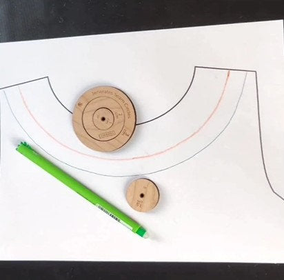 Seam circles | Pomůcka na rýsování přídavků na švy