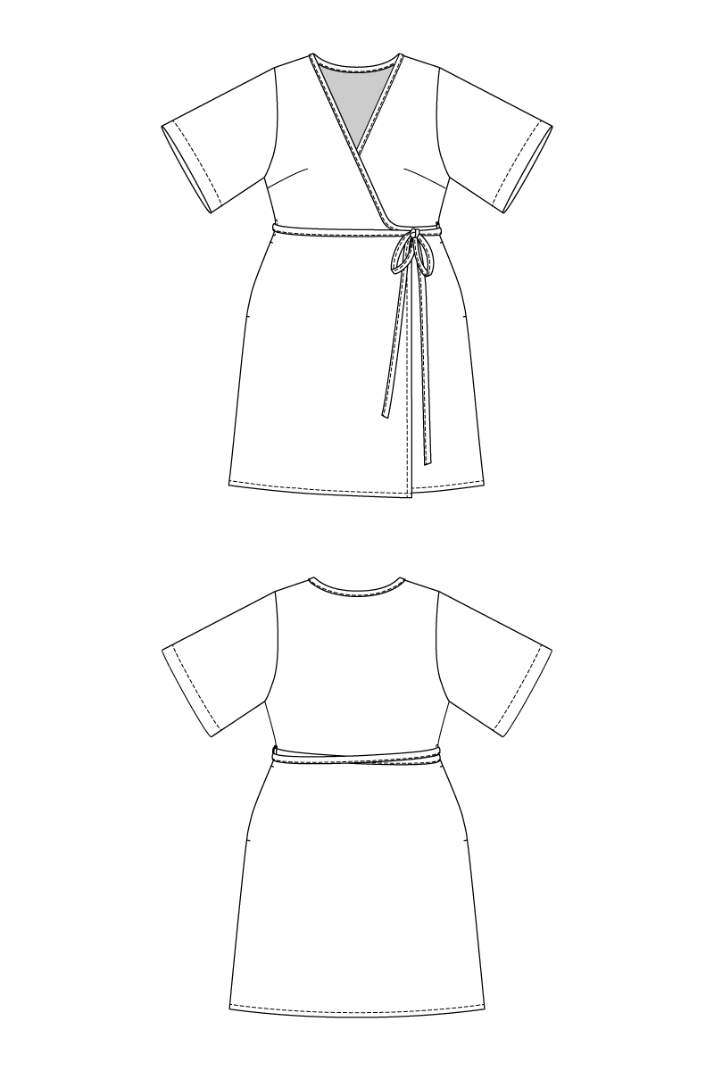 Střih Aaria Mini Wrap Dress | Šaty