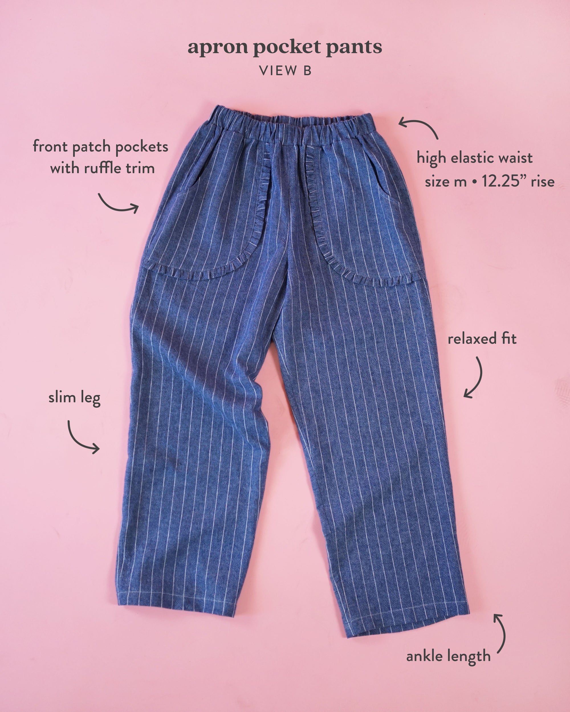 PDF střih Apron Pocket Pants | Kalhoty
