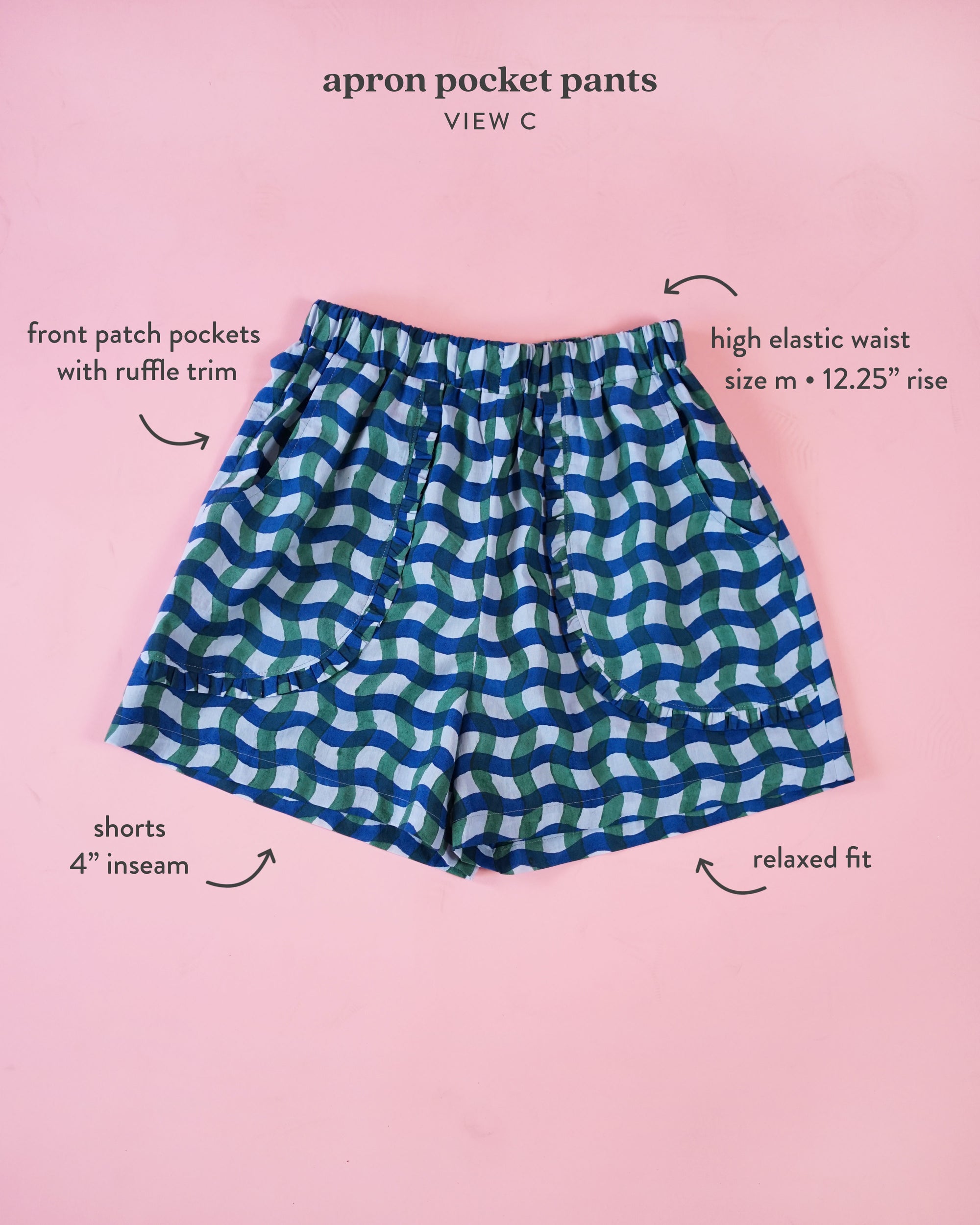 PDF střih Apron Pocket Pants | Kalhoty