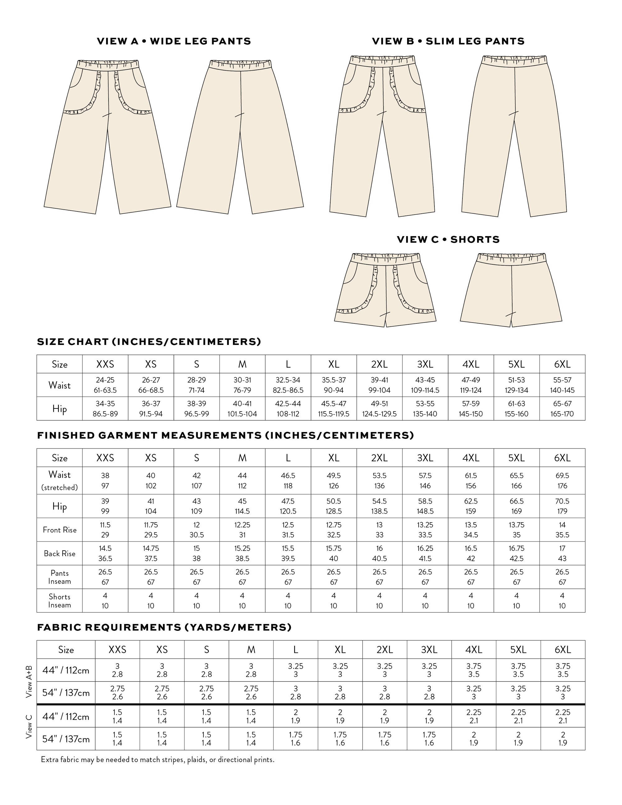 PDF střih Apron Pocket Pants | Kalhoty