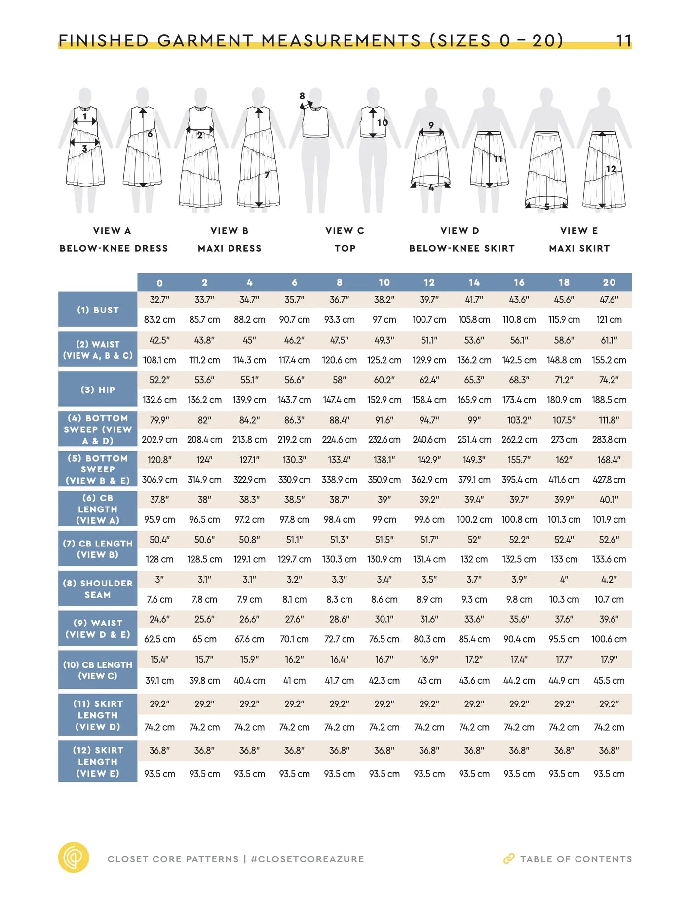 Papírový střih Azure Dress, Top &amp; Skirt | Šaty, top &amp; sukně