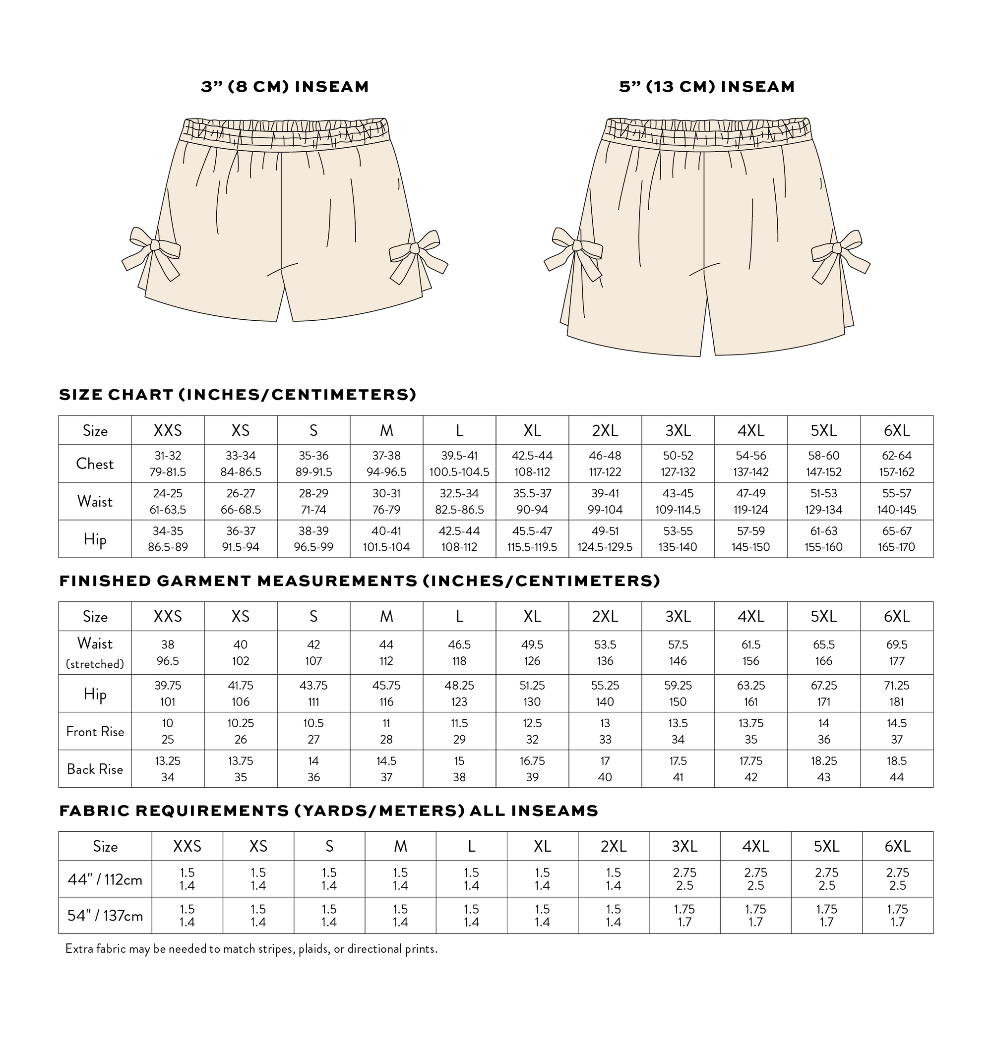 PDF střih Bow Boxer Shorts