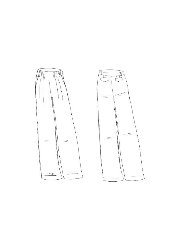 Papírový střih Brooklyn Trousers