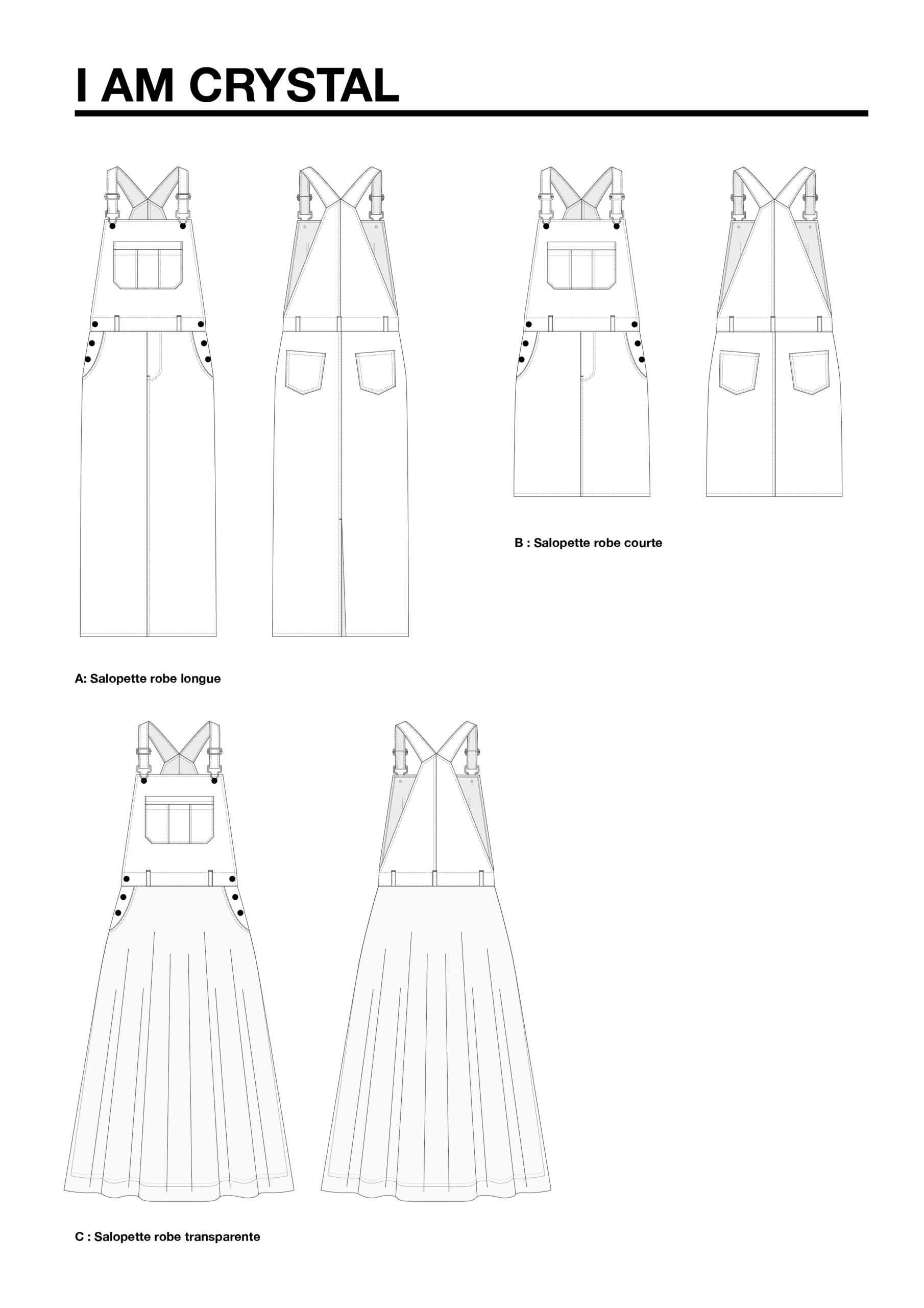 Papírový střih I AM Crystal | Šaty