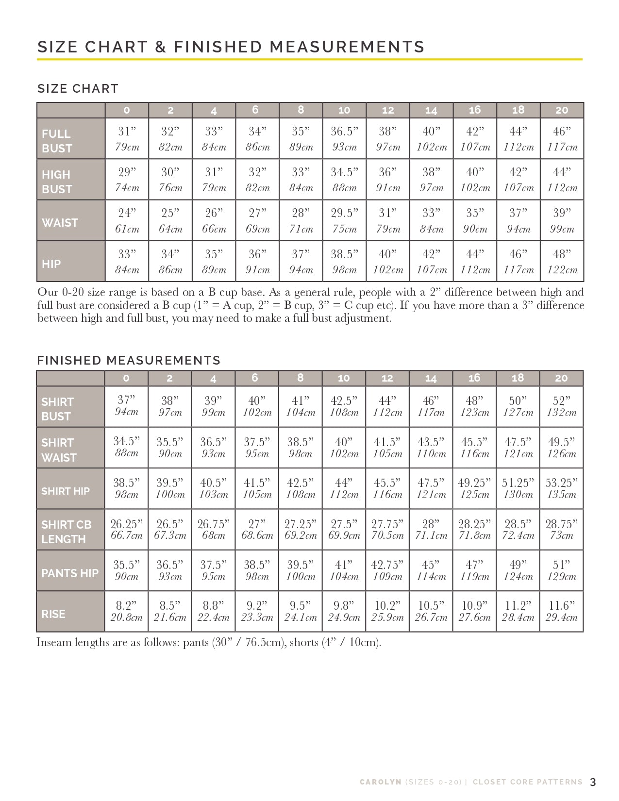 Papírový střih Carolyn Pajamas