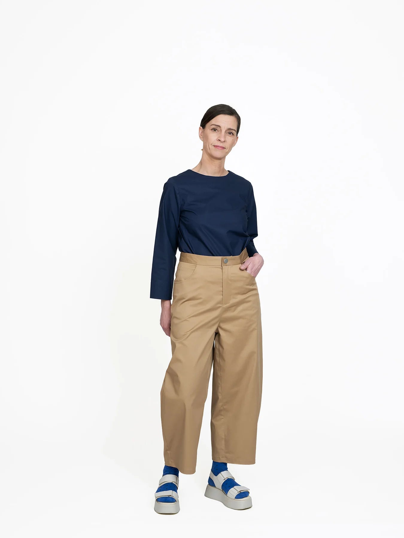 Papírový střih Barrel-Leg Trousers || Kalhoty