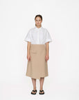 Papírový střih Asymmetric Midi Skirt