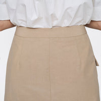Papírový střih Asymmetric Midi Skirt