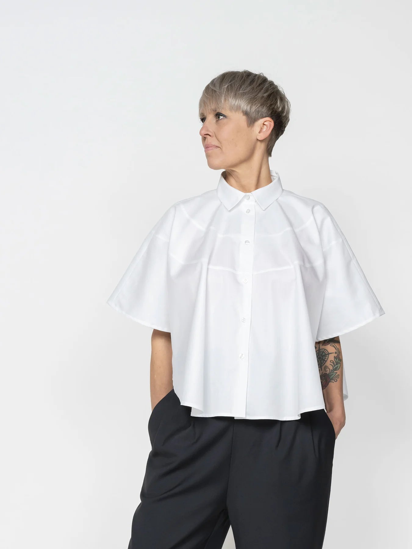 Papírový střih Poncho Shirt || Košile