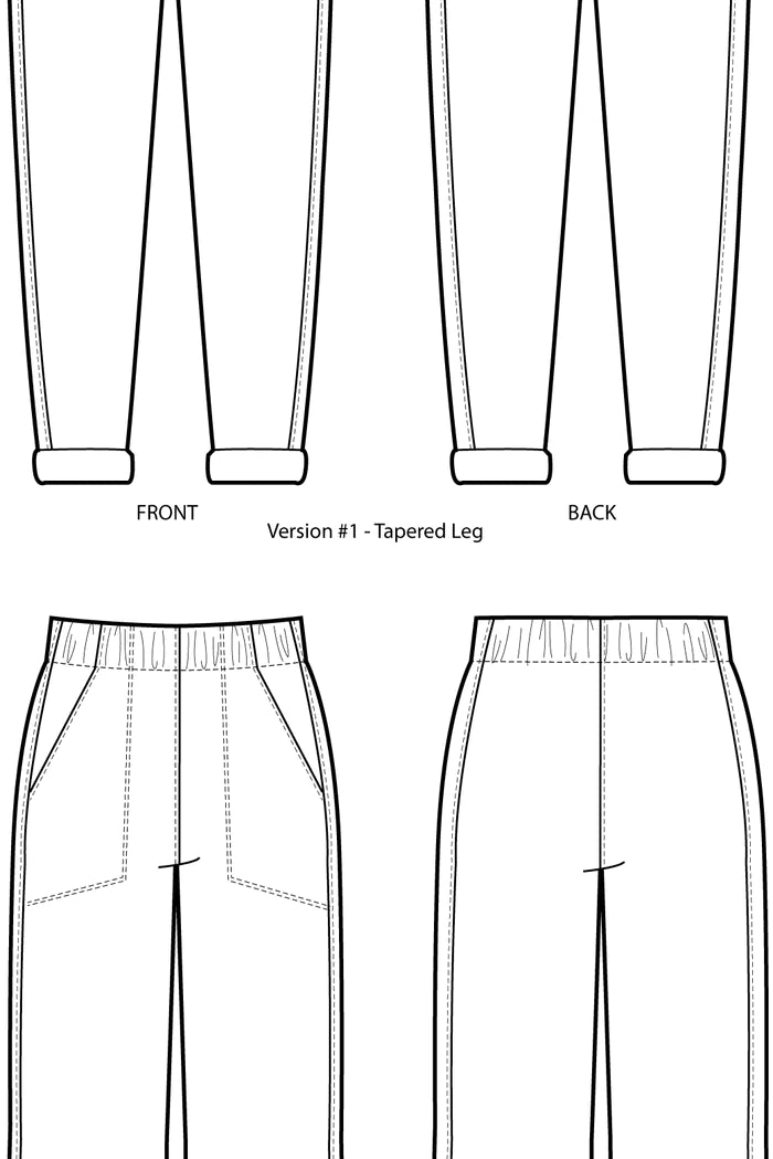 Papírový střih Free Range Slacks || kalhoty