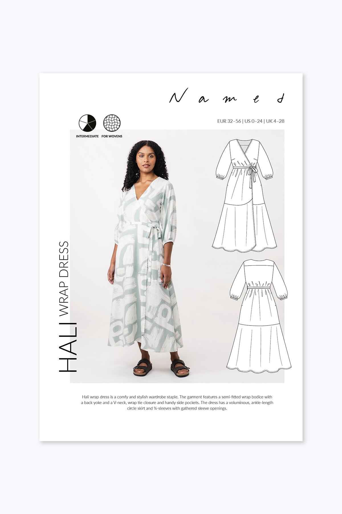 Střih Hali Wrap Dress | Šaty