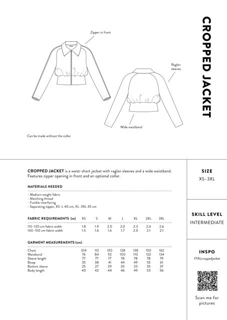 Papírový střih Cropped Jacket