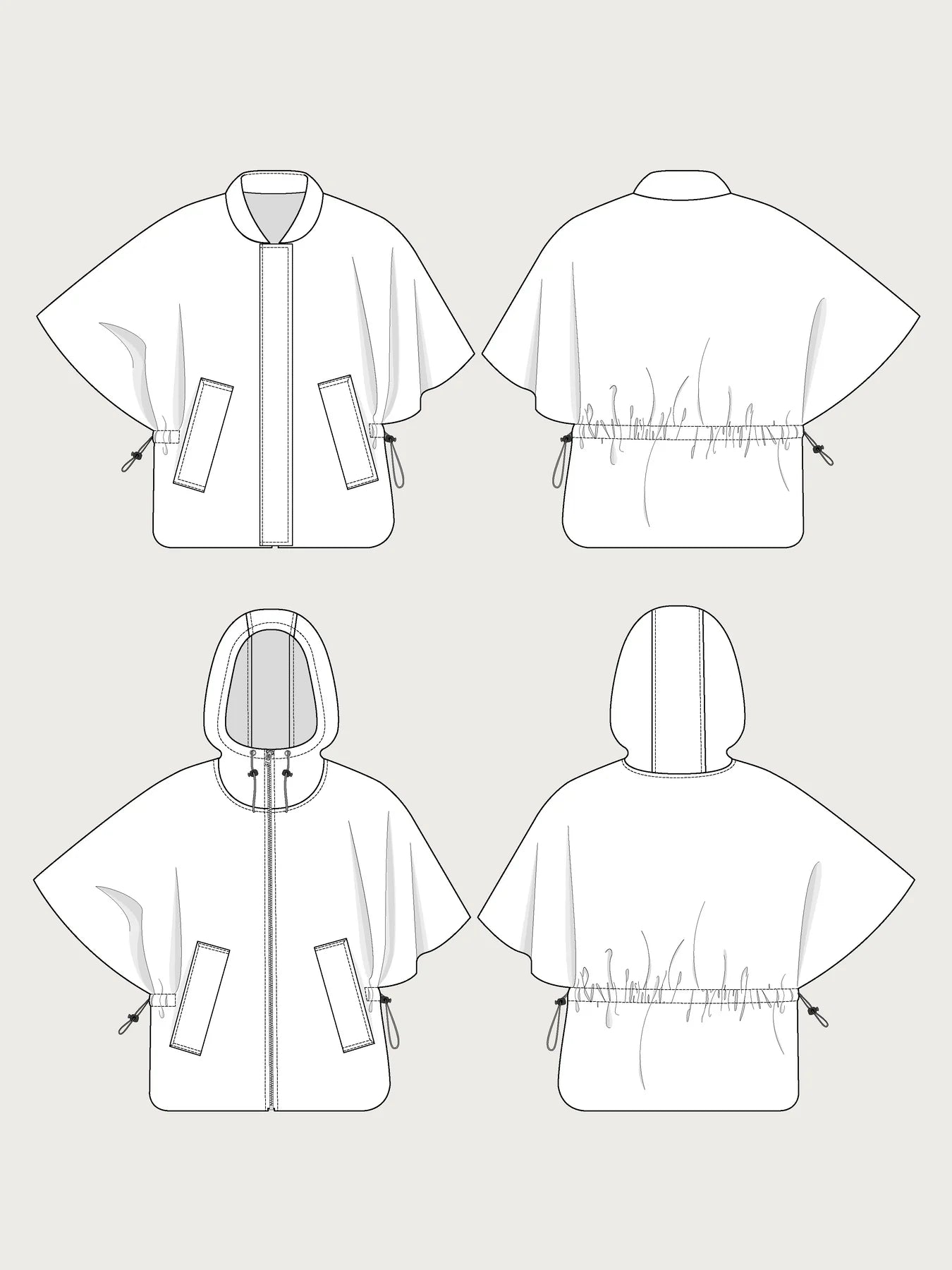 Papírový střih Drawstring Vest | Vesta