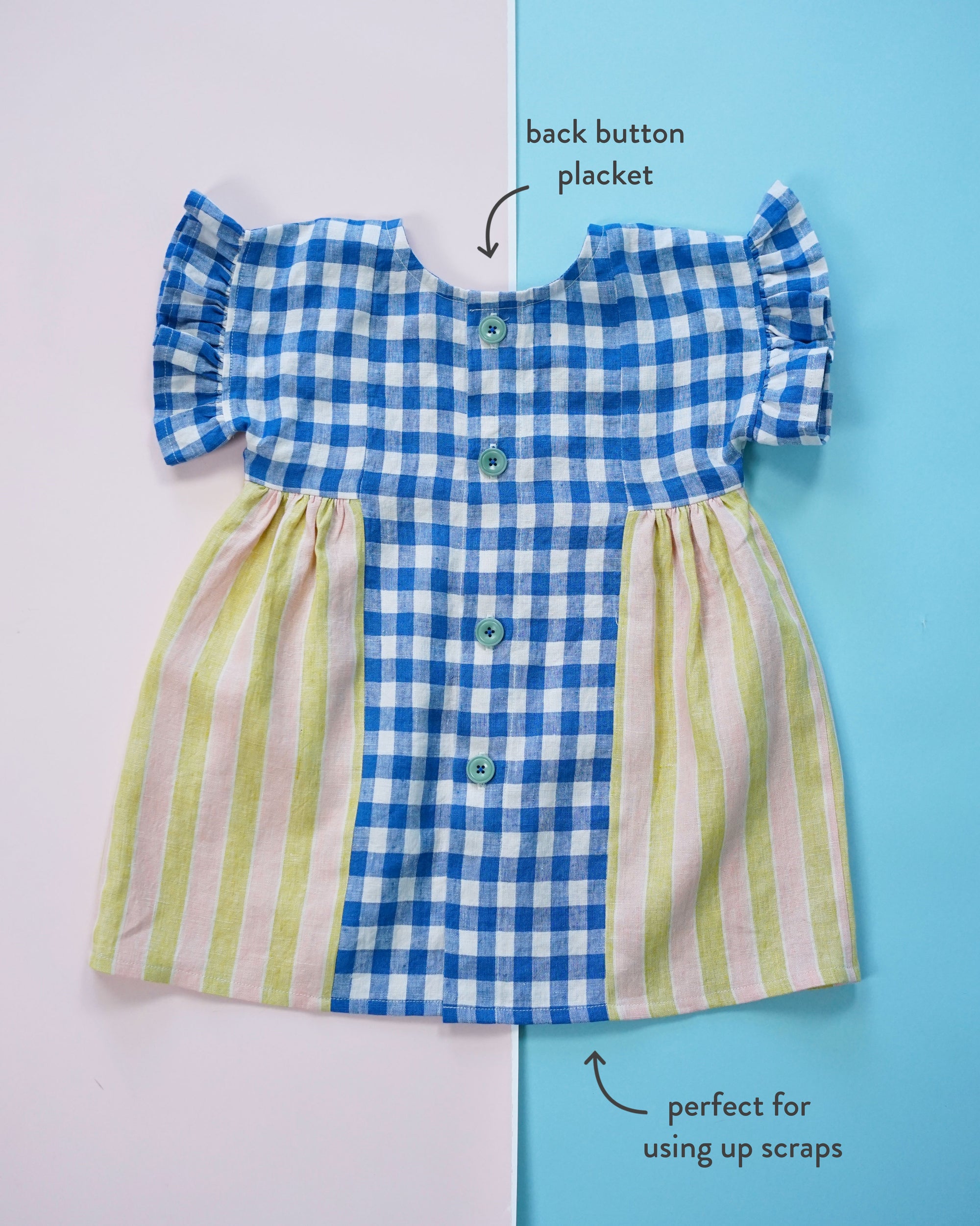 PDF střih Kids Collage Gather Dress | Šaty