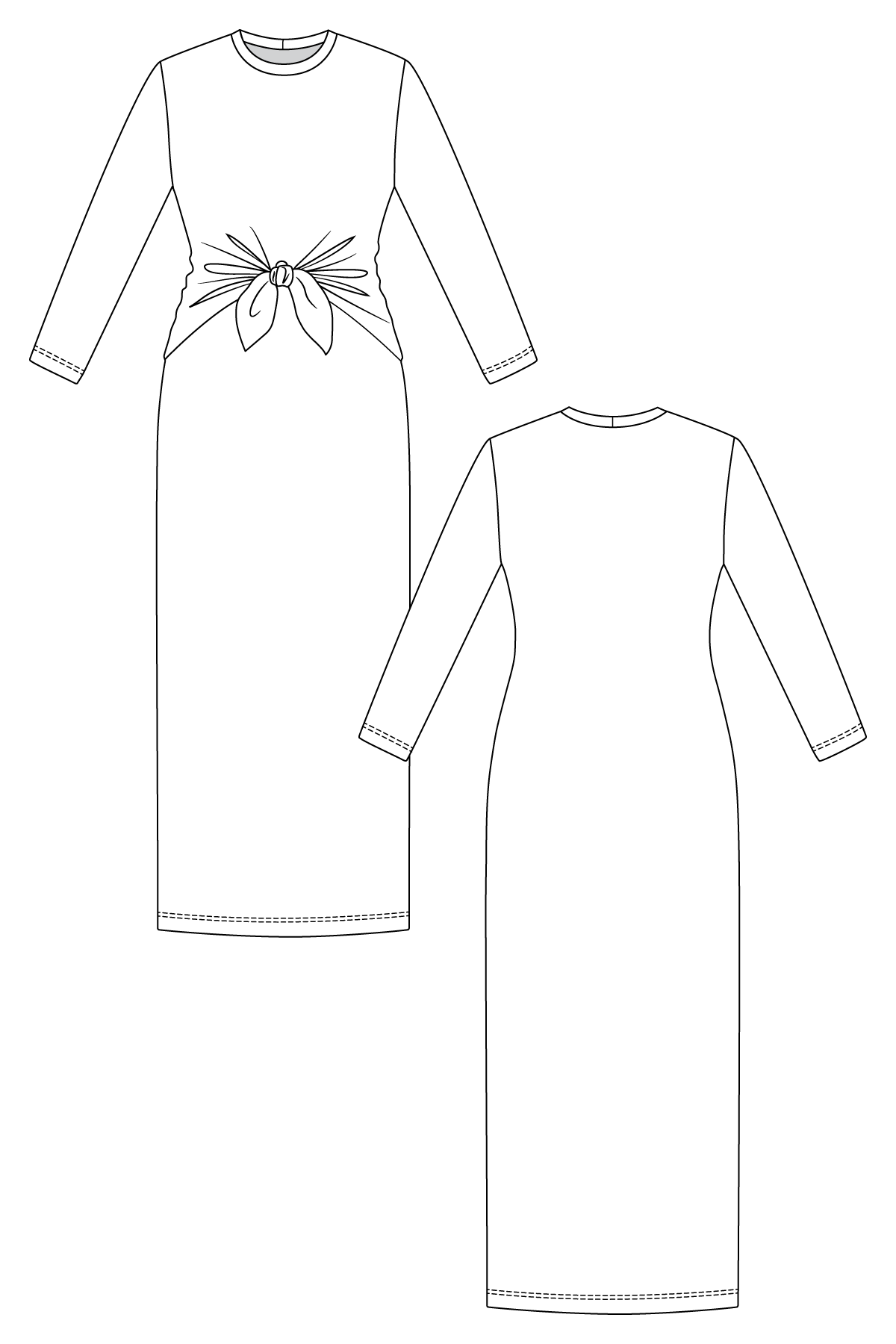 PDF střih Lyyti Tie Front Dress | Šaty