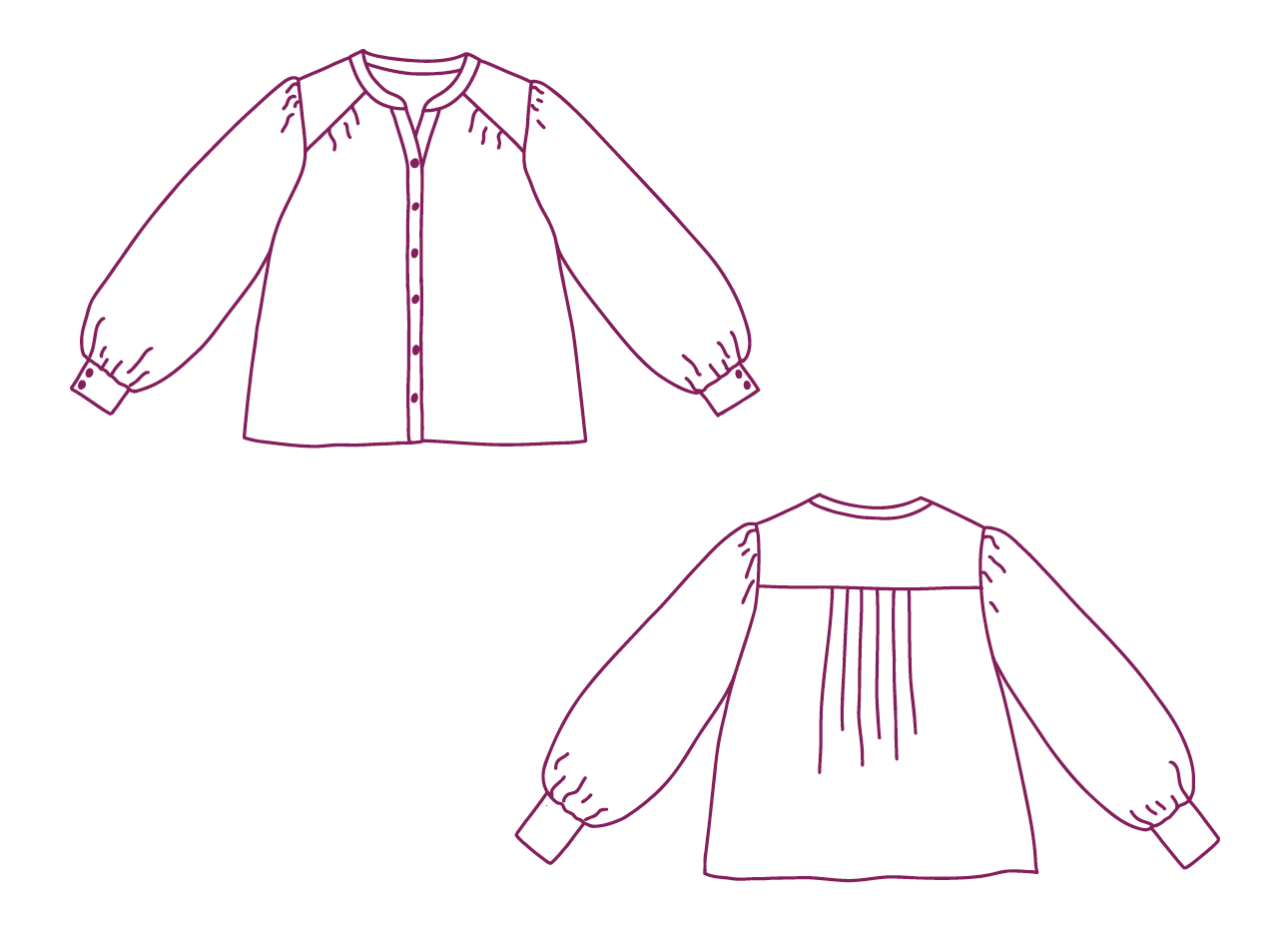 Papírový střih Alexa Blouse || Halenka