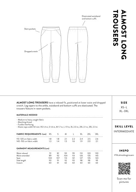 Šicí sada Almost Long Trousers