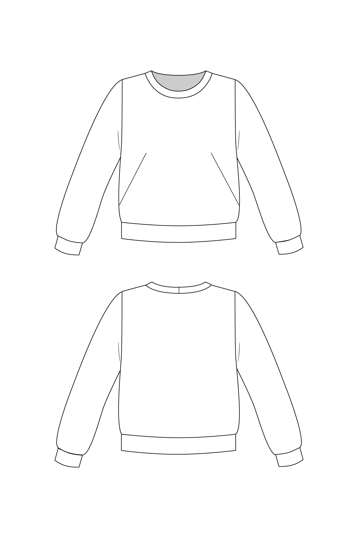 PDF střih Sloane sweatshirt | Mikina