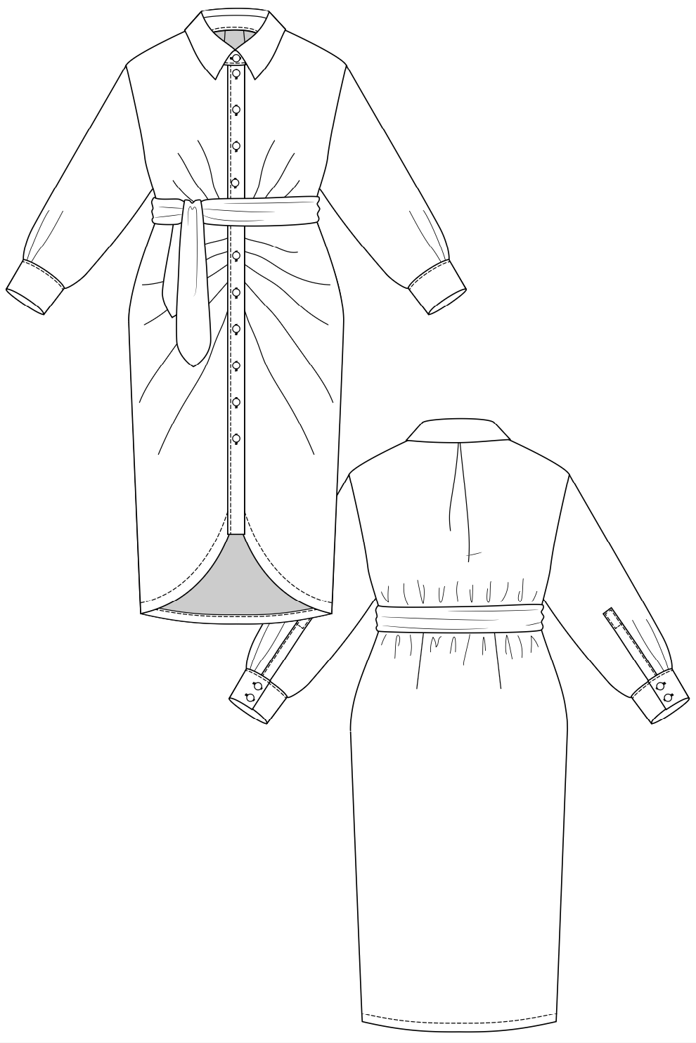 Střih Ilta Ruched Shirt  Dress | Šaty