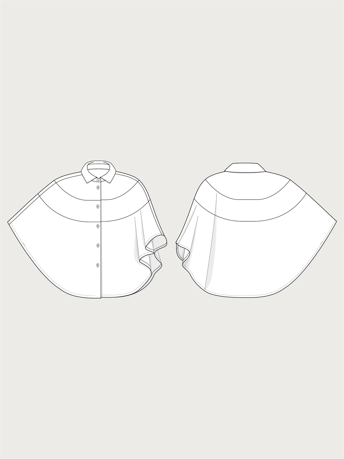 Papírový střih Poncho Shirt || Košile