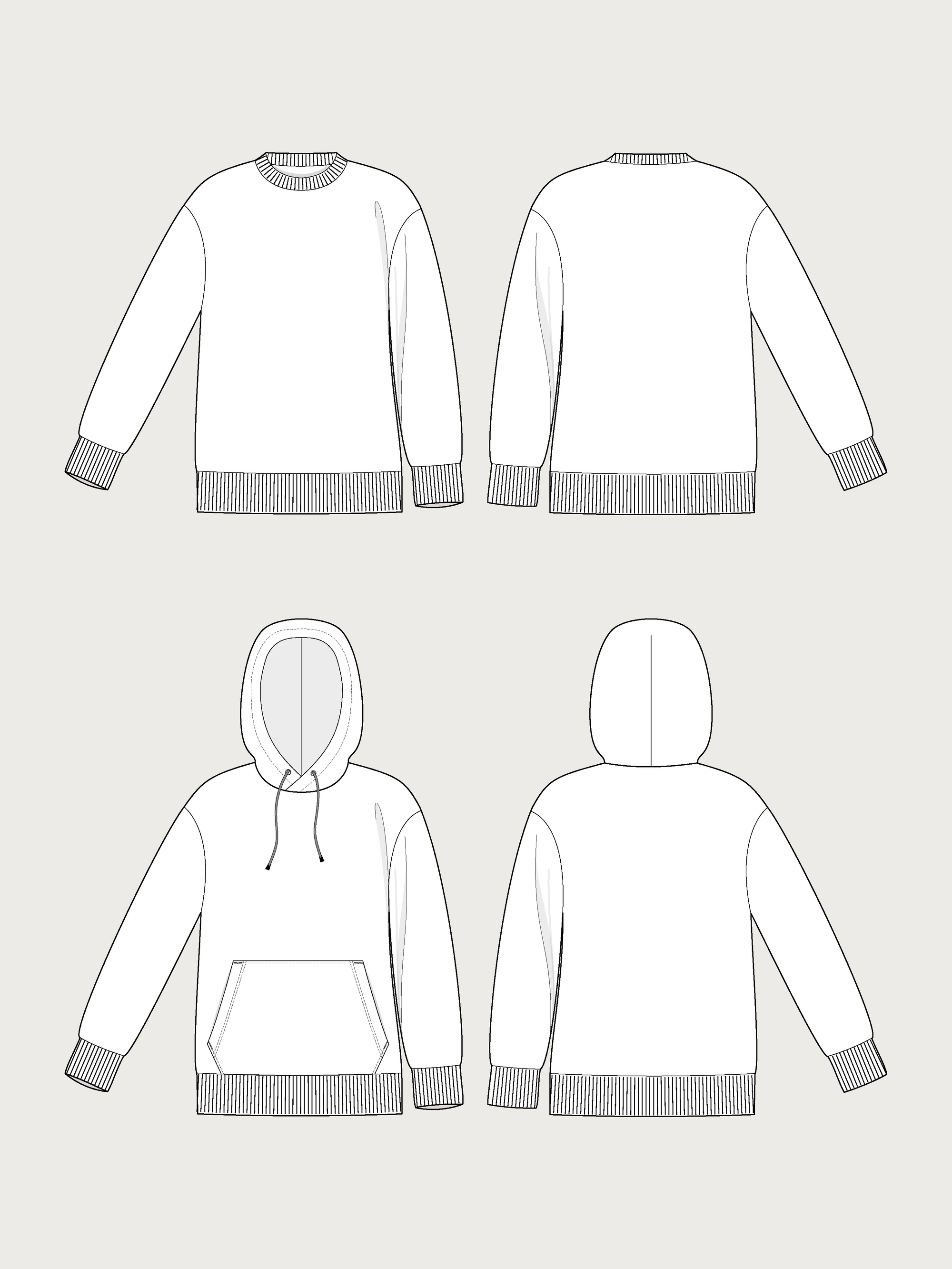 Papírový střih Classic Sweatshirt | Mikina